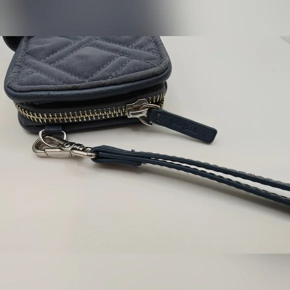 Vera Bradley RFID Smartphone Quilted Microfiber Wristlet Charcoal Gray - Picture 7 of 11